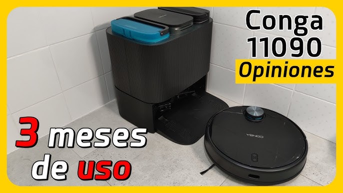 Conga 11090 Spin Revolution Home&Wash Robot aspirador láser con base de  autovaciado y friegasuelos Cecotec