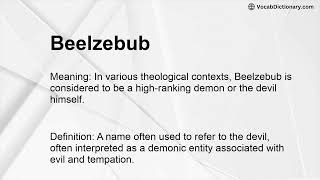 Beelzebub Meaning