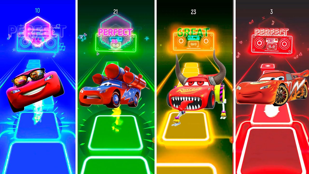 Epik Tiles Hop - Lightning McQueen Cars Battle EDM Rush!