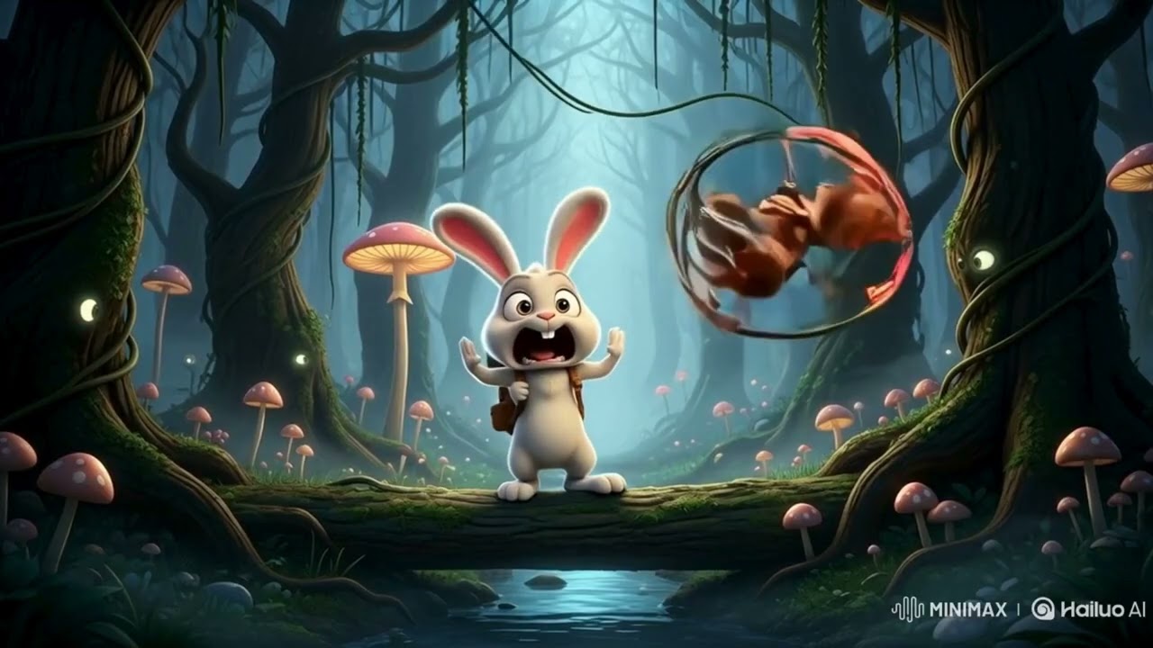 “🐰 Bunny & Monkey’s Spooky Forest Adventure | Funny 3D Animated Short"