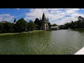 4K, Ride with an electric boat through the lake, Laxenburg Castle, near Vienna, Austria