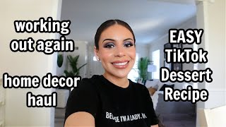 LET&#39;S HANG OUT 👯‍♀️ Workout with me, Amazon Home Decor Haul, Easy TikTok Dessert &amp; More!