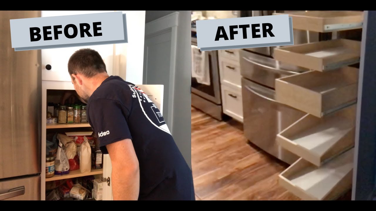 DIY Changing pantry shelves to pullout drawers 