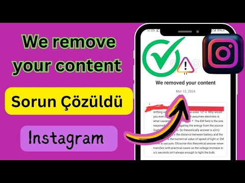 İçeriğinizi Instagram'dan kaldırdık, sorun çözüldü |  instagram hesap durumu sorunu