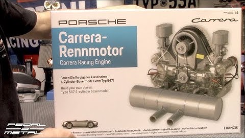 1/3 Scale PORSCHE Carrera Type 547 4-Cam Working Engine Unboxing | Model Kit by Franzis