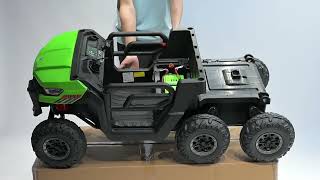 Installation Video- XMX623B- JOYRACER Ride On with Electric Dump Bed, 6 Wheel UTV- Single Pakage