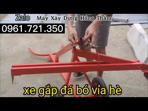 Video Xe gắp đá bó vỉa hè | Máy Xây Dựng Hồng Thắm |... - youtube