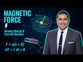 Magnetic Force ⚡ Force on Moving Charge & Current Element | شرح القوة المغناطيسية