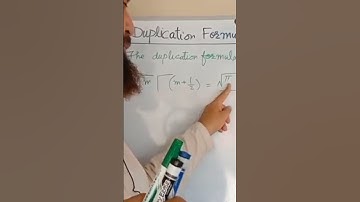 The duplication formula for gamma function
