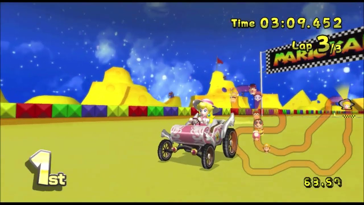 Mario kart Wii deluxe GBA flower cup