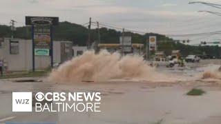Massive water main break repairs in Baltimore County to continue impacting roads