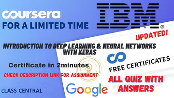 Introduction to Deep Learning & Neural Networks with Keras,All Quiz Answers.#coursera #quizanswers