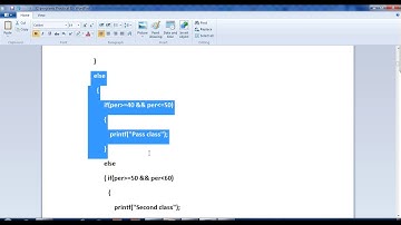 Control structure in C If -else, Nested if-else, else if ladder|Calculate percentage,display grade