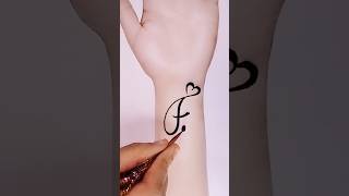 F Letter Mehndi Design.
