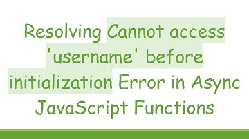 Resolving Cannot access 