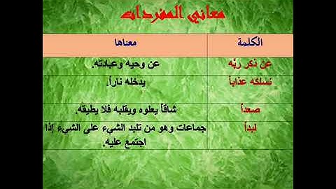 سورة الجن الجزء الثاني للمستوى السادس ابتدائي