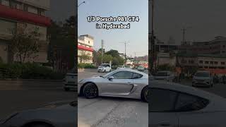 Porsche GT4 😈 #hyderabad #automobile #india #youtube #car #cartok #porsche #rare #carshorts #silver