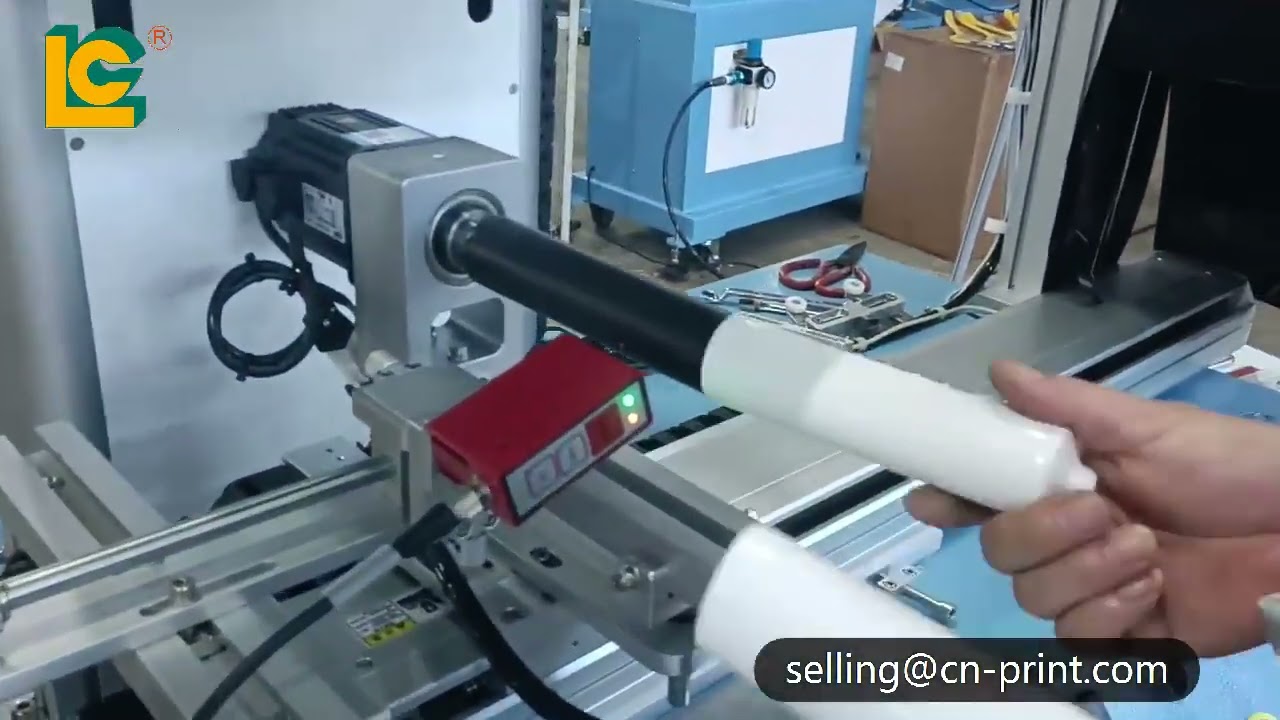 PLC control servo bottle screen printer with LED UV curing for tubes printing LC-400es-UV