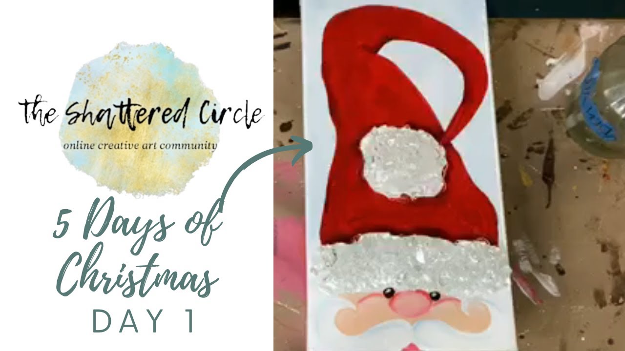 Christmas Santa (Glass & Resin Art Tutorial) - YouTube