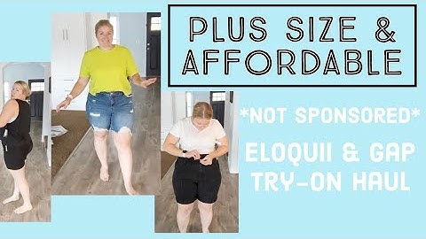 affordable plus-size outfits *summer edition* // ELOQUII & GAP try-on haul (links in description!)