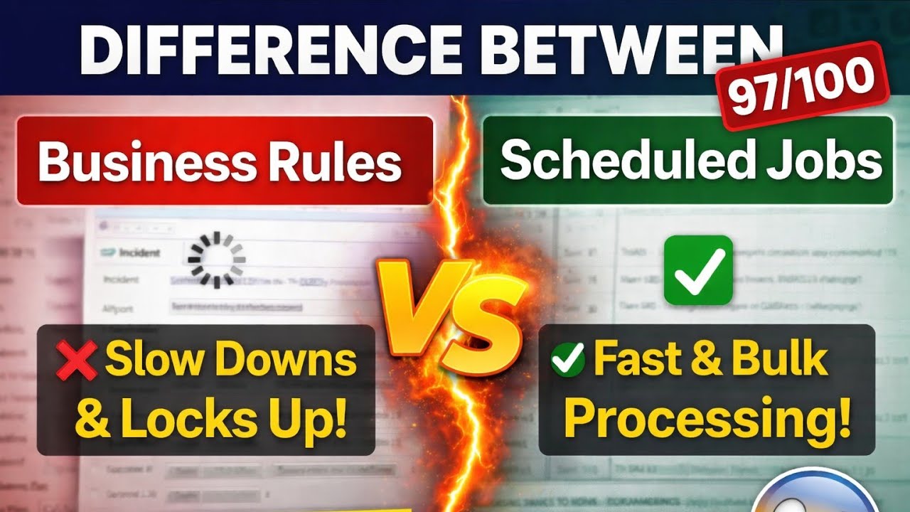 “Business Rule vs Scheduled Job in ServiceNow ⚔️ When to Use Which (sys ...