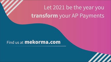 Mekorma in 60 seconds - Optimize AP in 2021!