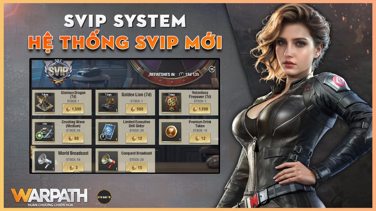 Tính năng mới: Hệ thống SVIP và cửa hàng SVIP mới | Warpath Explained ...