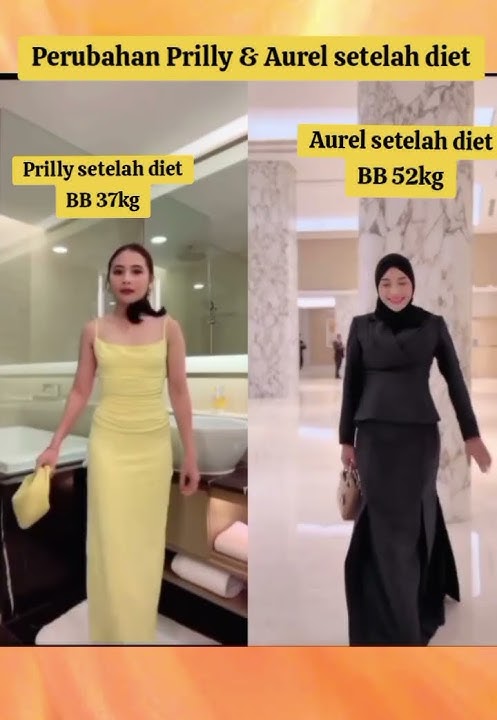 Perubahan badan Prilly & Aurel setelah diet #shortsfeed #artis