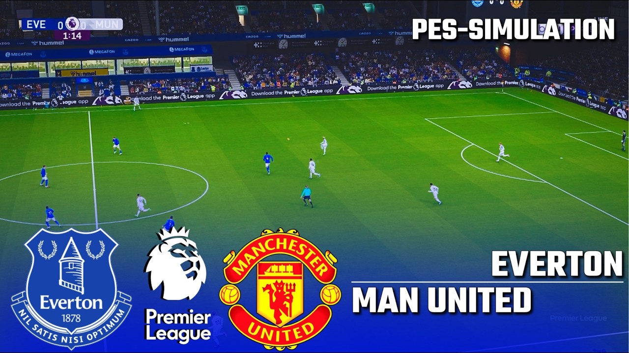 Everton vs Manchester United - EPL-Premier League | PES 21 Simulation