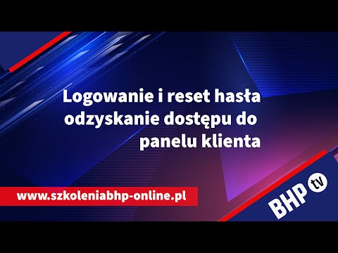 Logowanie i reset hasła - szkoleniabhp-online.pl