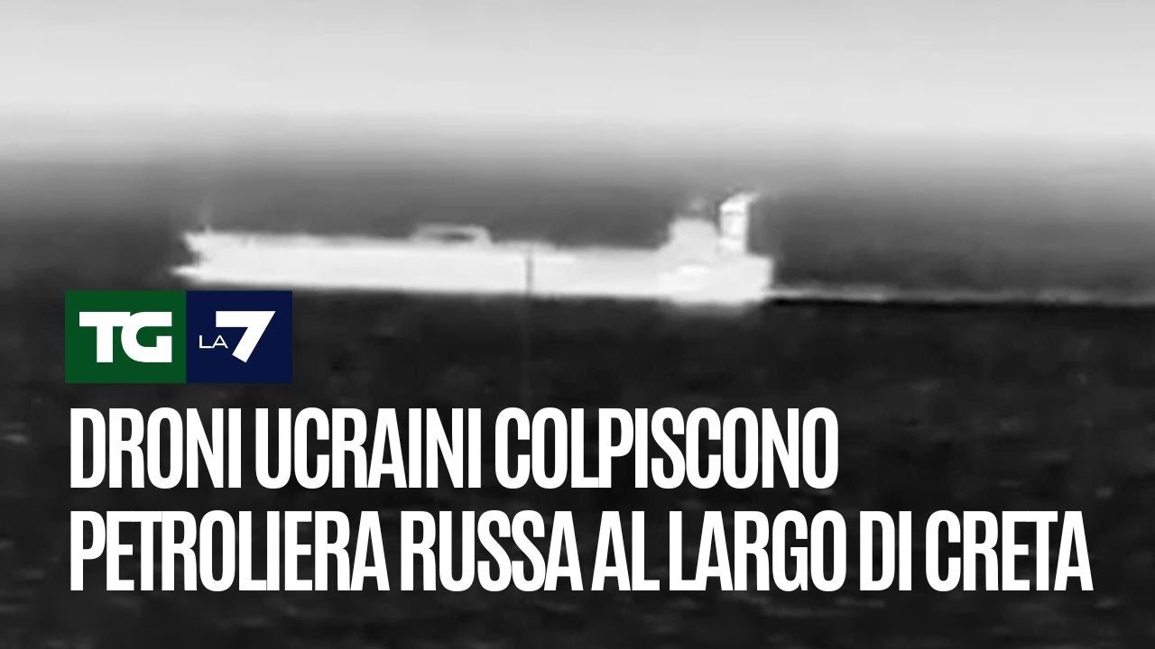 Droni ucraini colpiscono petroliera russa al largo di Creta