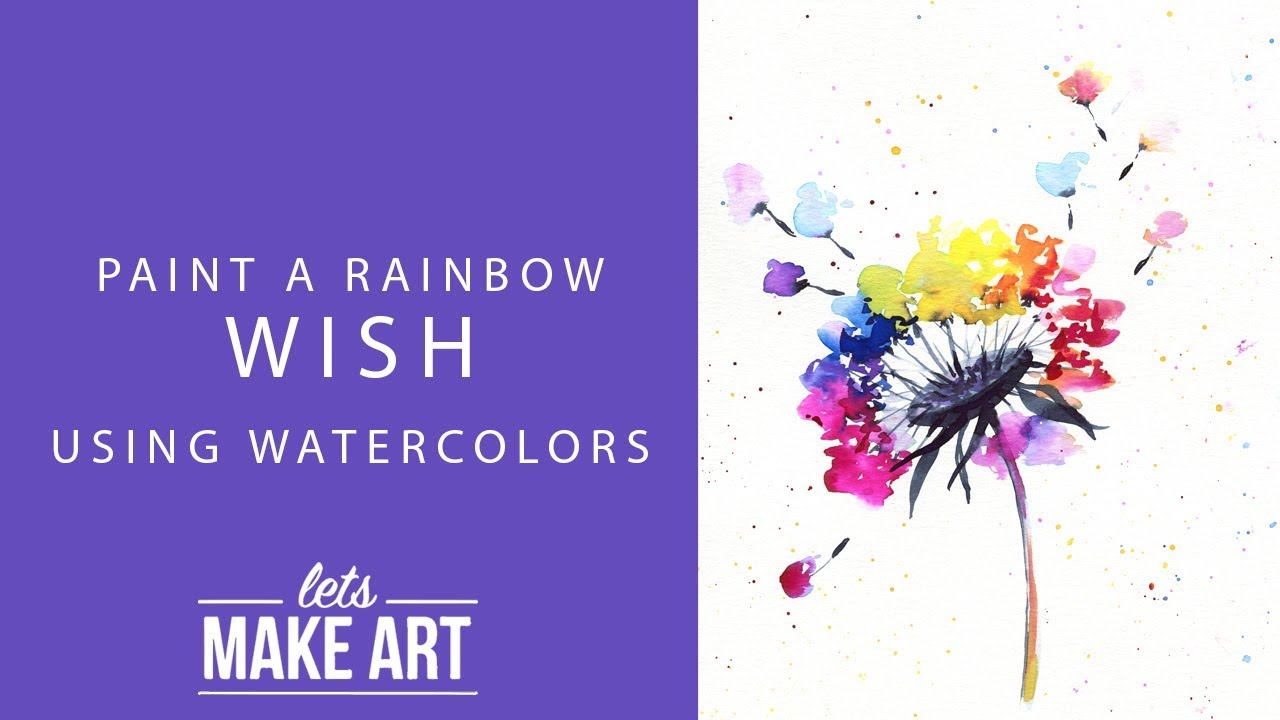 Watercolor Tutorial: Rainbow Wish - Youtube