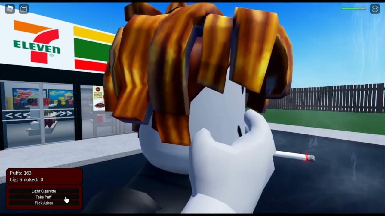 I smoked a cigarette on roblox YouTube