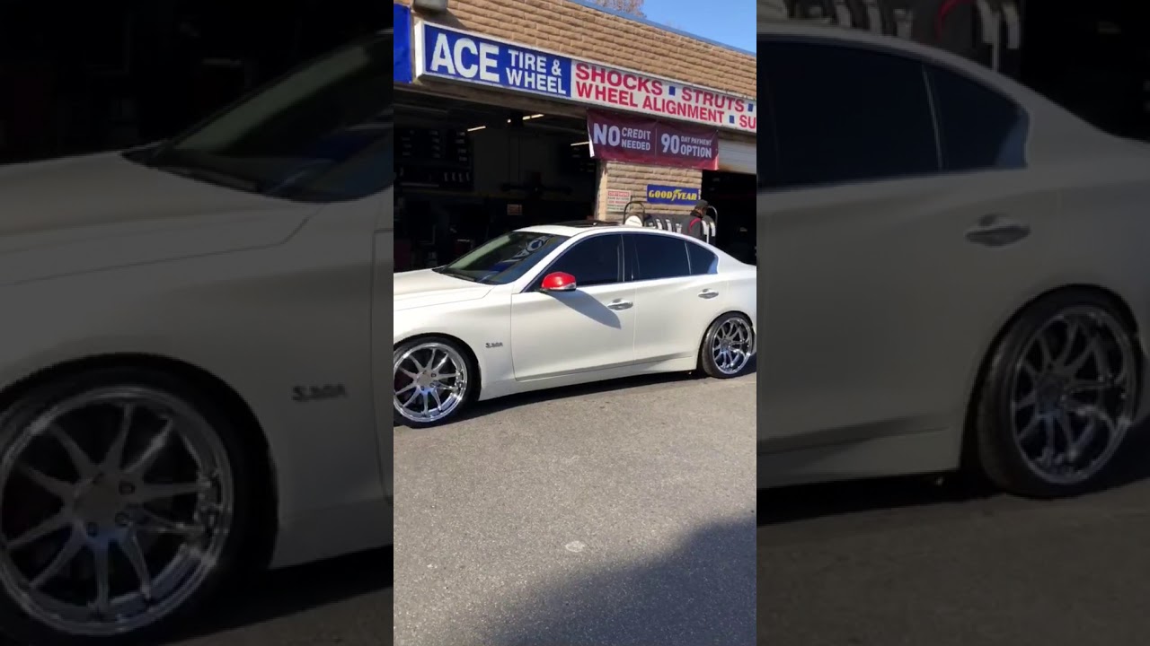 19”staggered aodhan ds02 on Infiniti Q50 @acetireshop