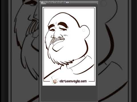 live caricature performance at event