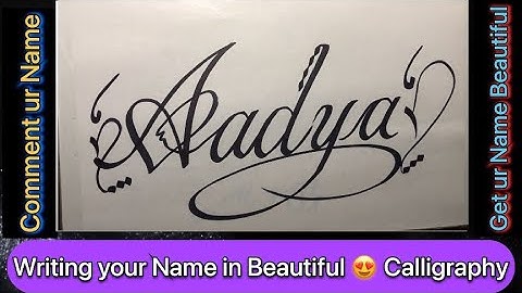 Aadya Name Signature Calligraphy | How to Draw |  #mybloopers #asmr #shorts #tiktok #Aadya
