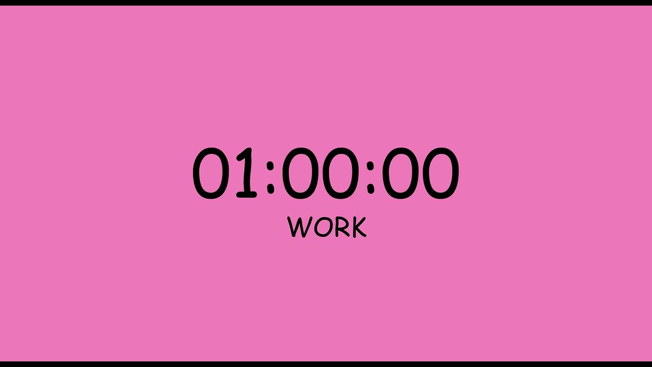 DO YOUR WORK! 1 Hour Pomodoro Deep Focus Silent Timer (No Distractions)