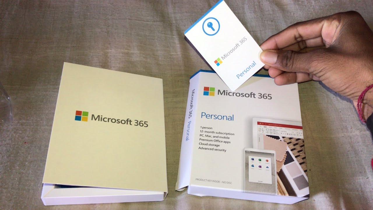 Microsoft 365 Personal unboxing and setup office apps