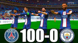 FIFA 23 | RONALDO, MESSI, MBAPPE, NEYMAR, ALLSTARS | PSG 100 - 0 MANCHESTER CITY | UCL FINAL