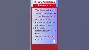 Part 7 - Python MCQ Q&A | Most asked Interview Questions