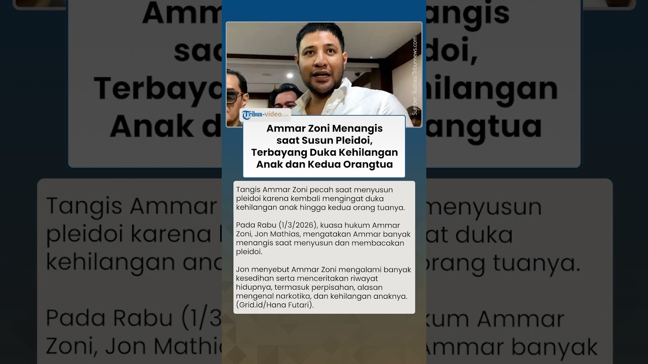 Tak Tertahan! Ammar Zoni Menangis Saat Susun Pleidoi, Ingat Duka Kehilangan Anak hingga Orangtua