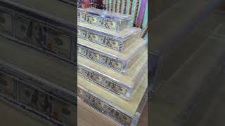 This is what 1 million single dollar bills looks like at the Binions casino on Freemont !