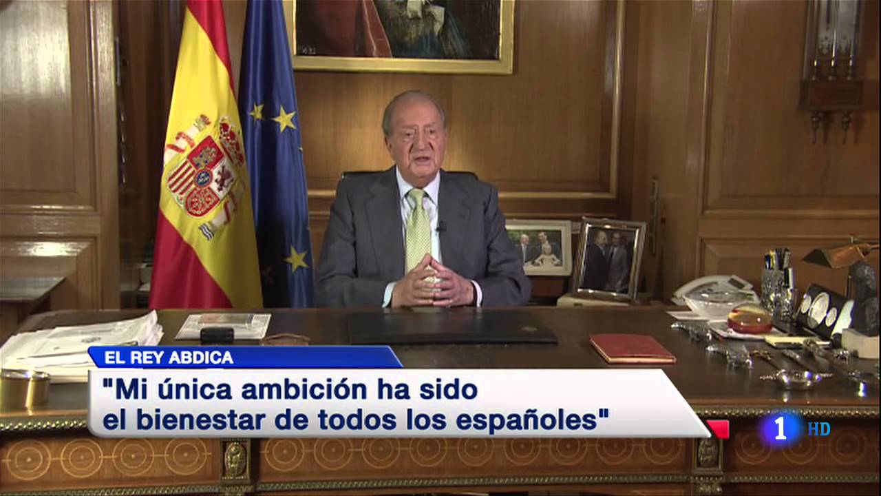 Juan Carlos I rey de España abdica.