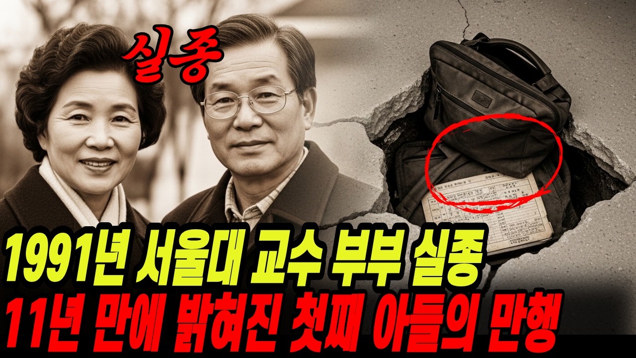 1991년 서울대 교수 부부 실종, 11년 만에 밝혀진 첫째 아들의 끔찍한 만행