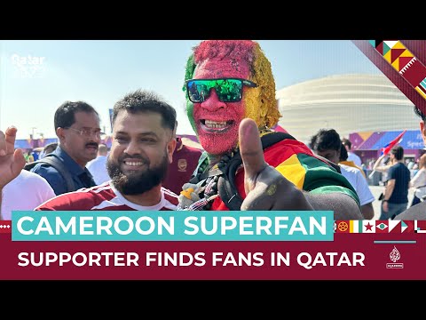 Football fans fall for colourful cameroon supporter | aj #shorts