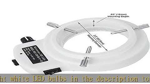 AmScope LED-144W-ZK White Adjustable 144 LED Ring Light Illuminator for Stereo Microscope & Camera