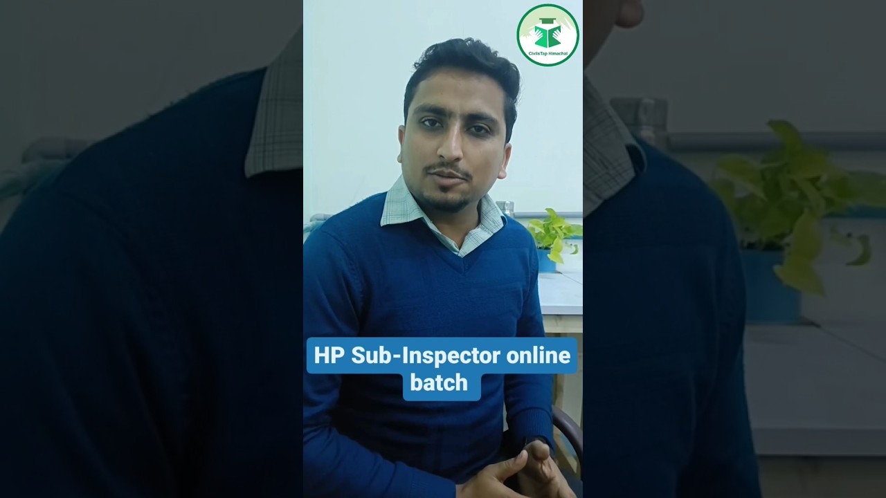 HP Sub-Inspector online batch For more details contact on 7814622609 or 8837686765