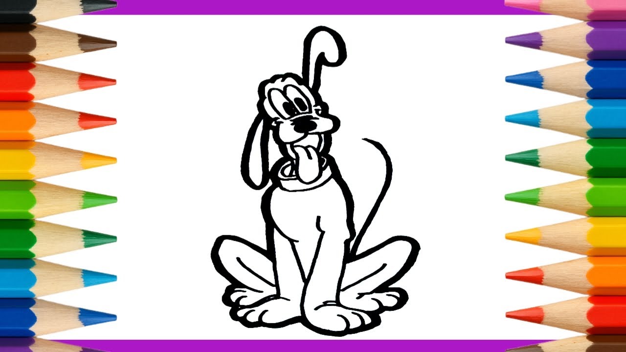How to Draw Pluto | Fun Cartoon Art for Kids | Disney Cartoon Dog Tutorial
