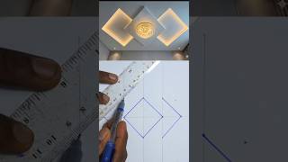 Mastering the Geometric Layout for a Triple-Square Drywall Design 📐✨@geometrygenius95 #diy
