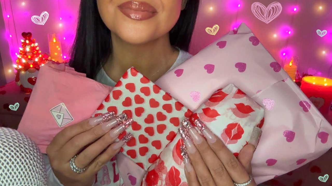 ASMR Unboxing Girly Galentine's Day Gift Exchange 💌💜💘 from @asmrowl
